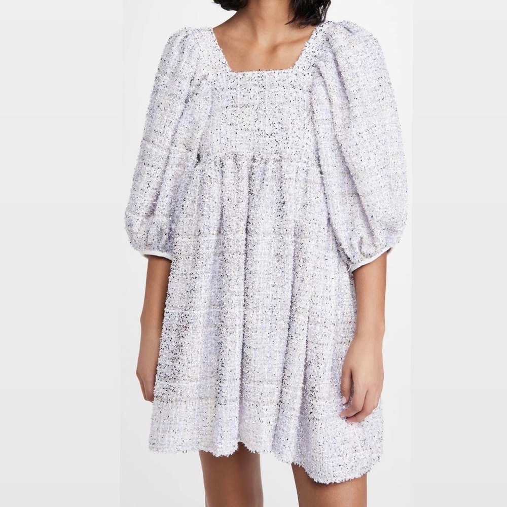 Dream Sister Jane Babydoll Lavender Tweed Dress
